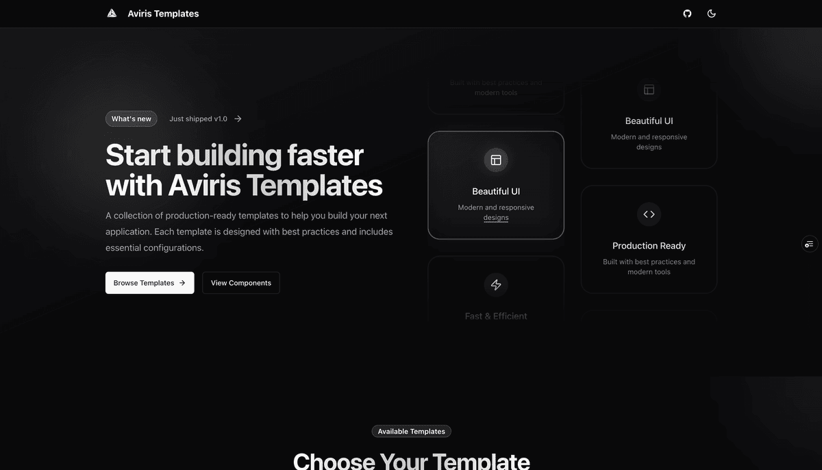 Aviris UI - Modern development tools and community building